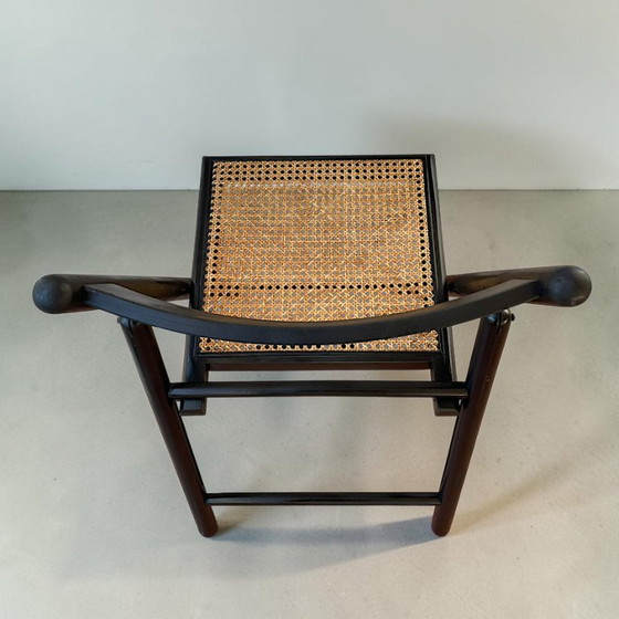 Chaise pliante scandinave en bois noir et rotin par IKEA et Eno, 1993, Ukraine – IKEA ENO, Chaises pliantes (photo 5 of 17)