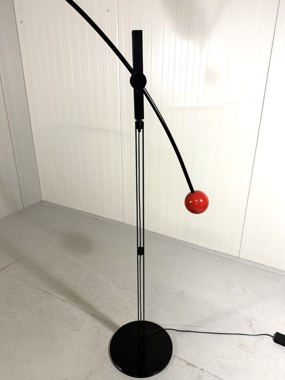 Image 1 of Lampadaire réglable Robert Haussmann pour Swiss Lamps International 1980