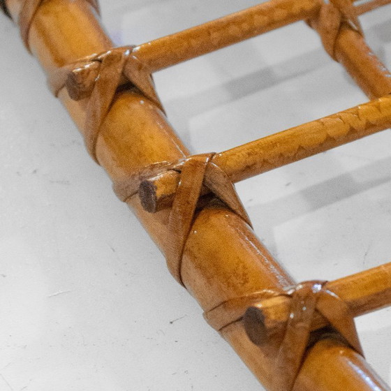 Image 1 of 1x Italian Mid-Century Bamboo and Rattan Coat Rack by Bonacina, 1960s