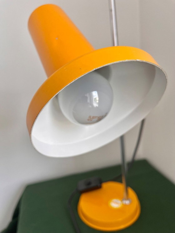 Image 1 of Lampe de table jaune élégante des années 70, style Space Age/Mid-century