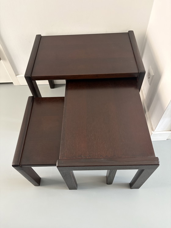 Image 1 of Vintage wengé houten nesting tables