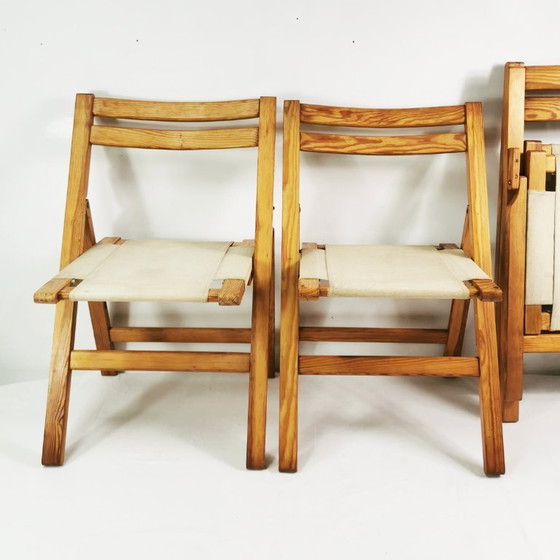 Image 1 of Set klapstoelen Bialskie Fabryki Mebli Biała Podlaska jaren 70