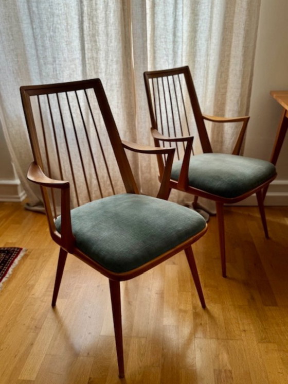 Image 1 of Mid Century Ensemble de salle à manger - Table à rallonge & 4 chaises, années 1960