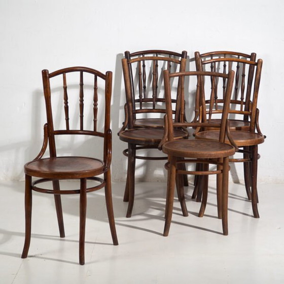 Sedie antiche stile caffè parigino (c.1920). Set di 6 pezzi #3 – Sedie da pranzo, Wood (photo 5 of 40)