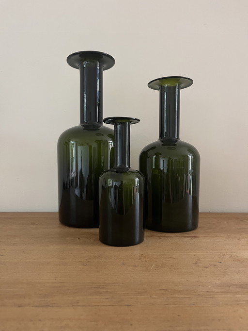 Gulvvase by Otto Bauer - Holmegaard - Danish design - set of 3