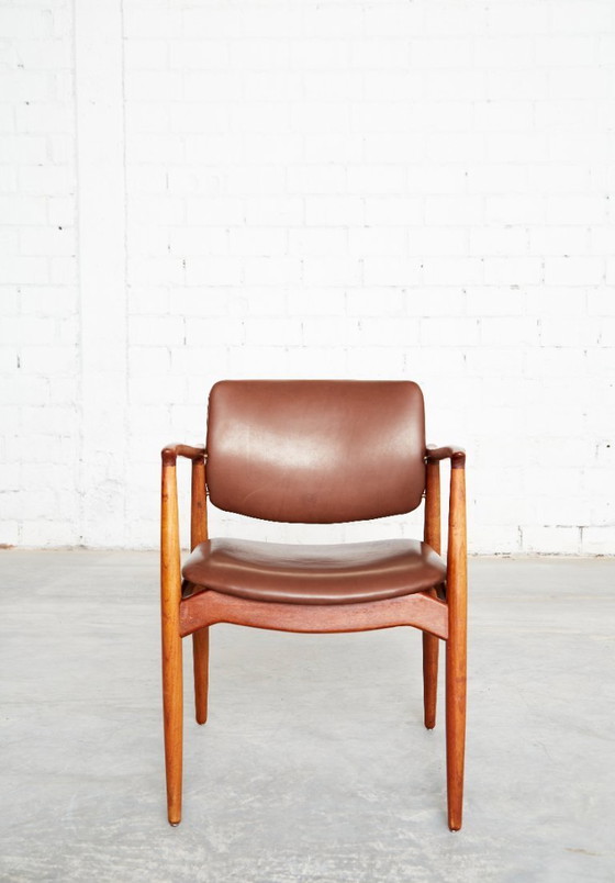 Image 1 of Sedia da capitano vintage in teak di Erik Buch per Ørum Møbler