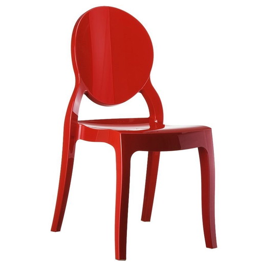 Alterego Rode Designstoel 'Eliza' 4 Stuks