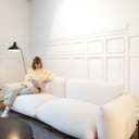 Arflex Marenco 4 seater sofa 96x255cm in fabric T show model