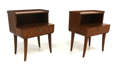 Vintage Mahonie Nachtkastjes van Ab Martin G. Andersson, Zweden, 1940, Set van 2