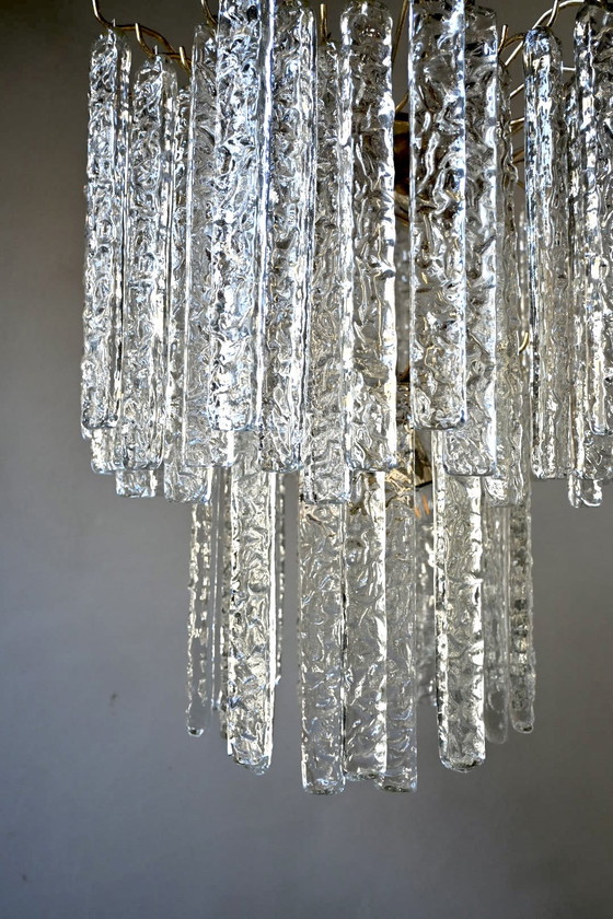 Italiaanse Kroonluchter In Murano Glas - Toni Zuccheri Venini – Hanglampen, Metal, Vintage (photo 7 of 15)