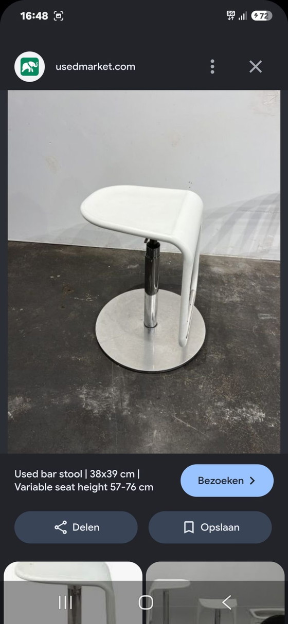 7 Sgabelli da bar Ikea Urban, Plastica, Cromo, Argentato (foto 2 di 5)