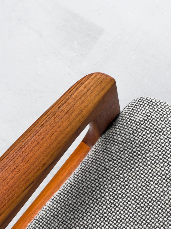 Senator Rocking Chair in Teak by Ole Wanscher for Cado, 1974, Wool, Mid Century Modern (photo 23 of 31)