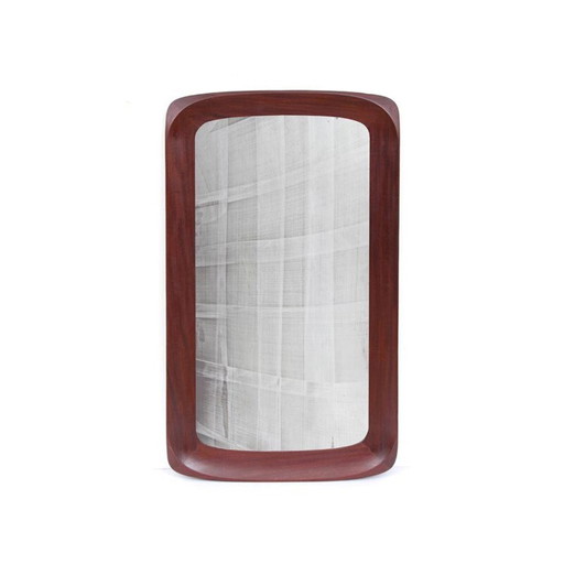 Miroir scandinave vintage en teck, 1960