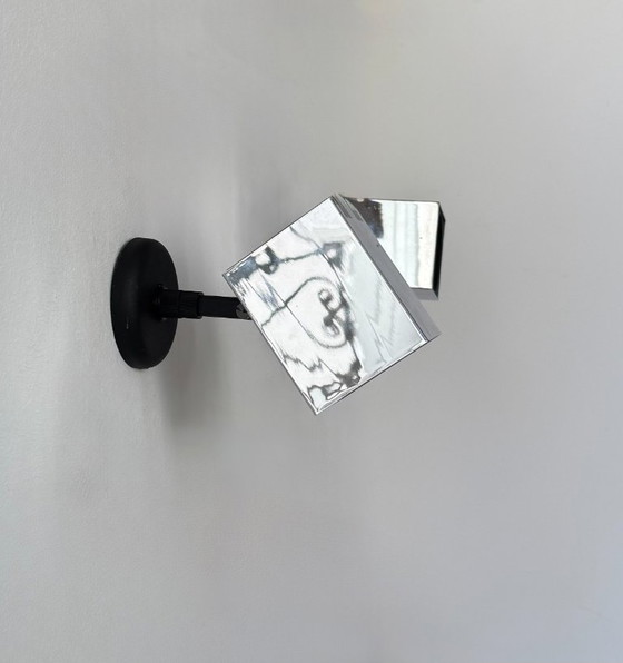 Image 1 of Coppia di applique vintage regolabili, metallo cromato, Francia, 1970