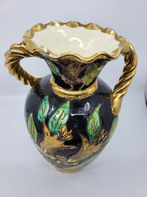 Image 1 of Vallauris RM vase, decorated with fine gold, France, French Riviera, 1950