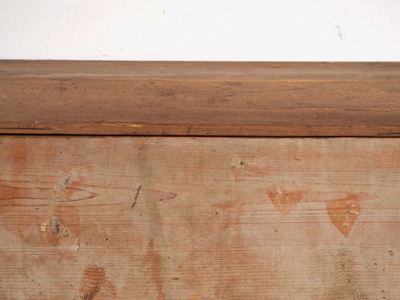 Malle Ancienne en Bois de Pin, Europe Centrale, vers 1900, Armoires de rangement, Rustic (photo 9 sur 10)