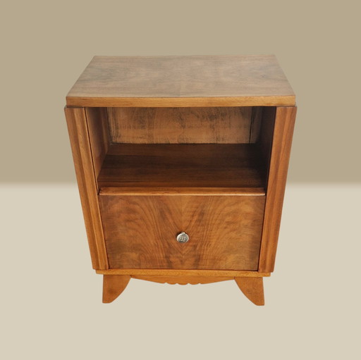 Tavolino in stile Art Déco degli anni '40 - Palissandro con anta scorrevole