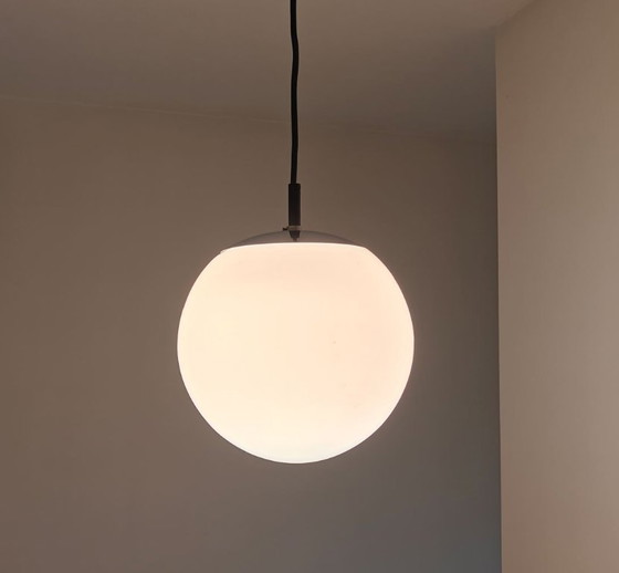 Image 1 of Raak hanglamp ochtendnevel "morning dew" type B1152 jaren 70