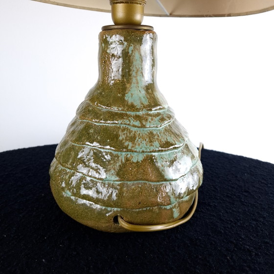 Lampada da tavolo vintage in ceramica verde brutalista anni '60/'70 – Lampade da tavolo, Textile (photo 4 of 7)
