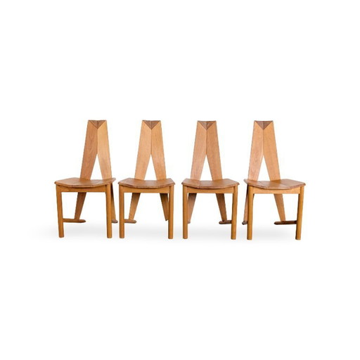 4er Set Original Design Stühle Seltz Søren Nissen Ebbe Gehl Buche