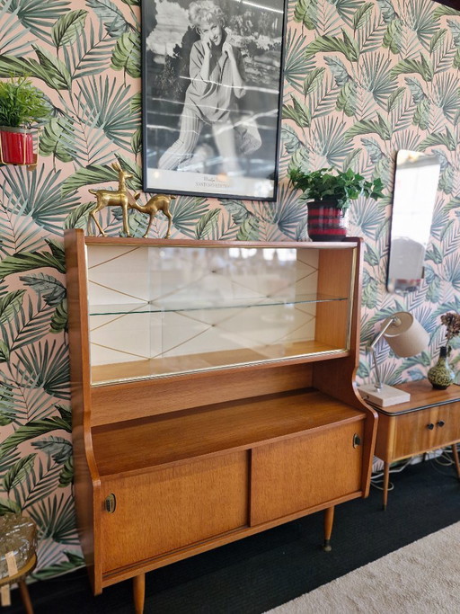 Vintage vitrinekast / buffetkast jaren 60