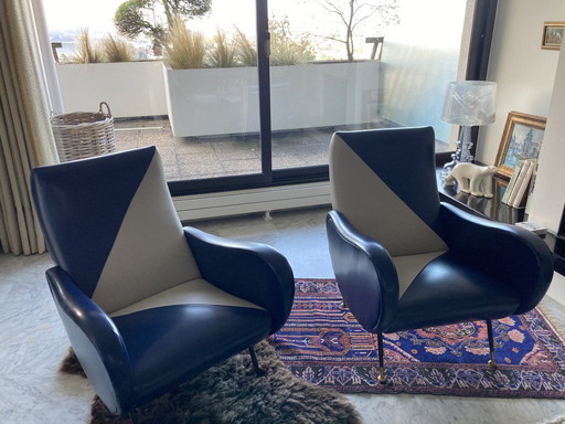 Paar damesfauteuils van Marco Zanuso - jaren 60