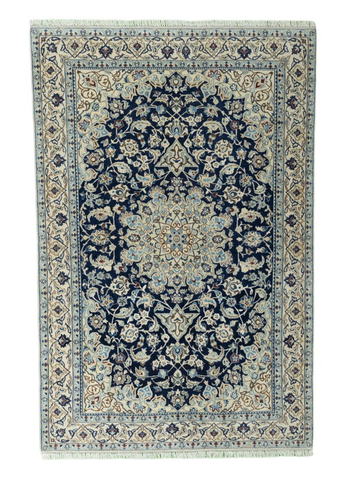 Tapis nain 9 La noué à la main avec soie - Tapis d'Orient 190 X 123 cm