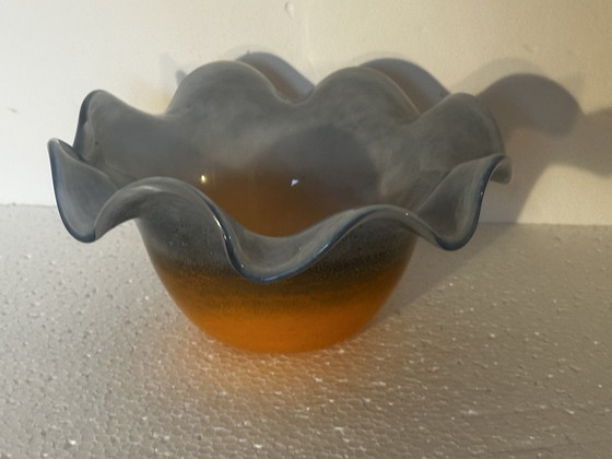 Image 1 of Gesigneerd Gambier Vintage Geblazen Glazen Zakbeker