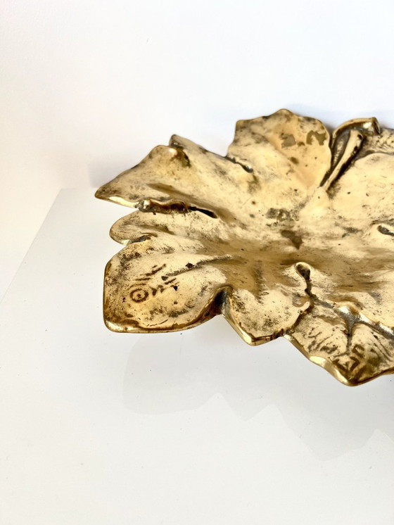 Image 1 of Dekorative Schale in Form eines Blattes - Vergoldete Bronze - Anfang XXᵉ Jahrhundert