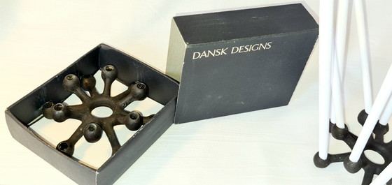 Set originale di 2 portacandele "Spider" con 1 confezione originale - Quistgaard Dansk Design - Mid-Century (photo 6 of 11)