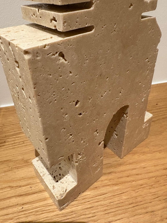 Image 1 of Coppia di gatti in travertino, Fratelli Mannelli, Italia, anni '70