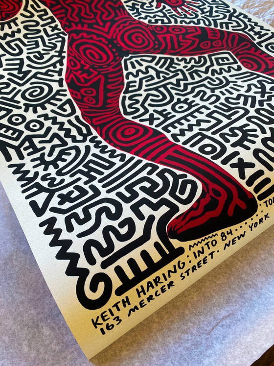 Image 1 of Keith Haring – Der Tänzer – Ausstellung in der Tony Shafrazi Gallery 1984, Poster 61 x 91 cm