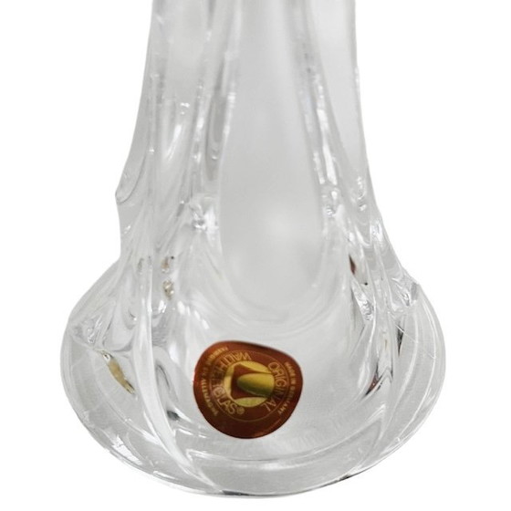 Image 1 of Vintage mid-century Walther Glas organic candlestick crystal 1970s