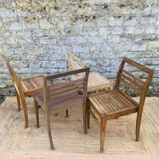 Image 1 of Ensemble de 4 chaises René Gabriel