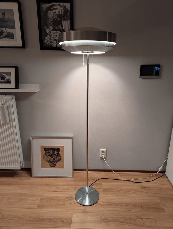 Image 1 of Gispen/Evolux Floor Lamp - Stainless Steel & Chrome - (1970s)