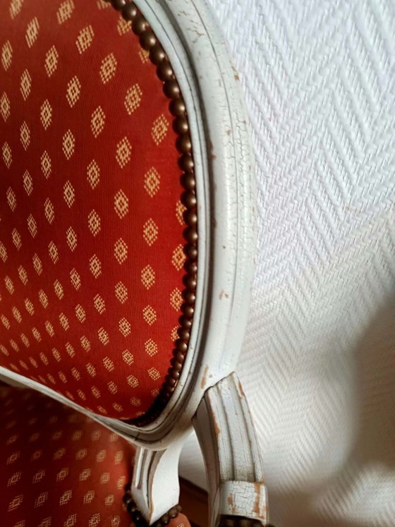 2x Louis XVI Medallion Cabriolet Armchairs – Wood (photo 9 of 15)
