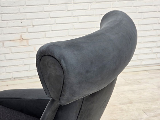 Image 1 of 1970er Jahre, dänisches Design von Illum Wikkelsø, neu bezogener Sessel, Leder.
