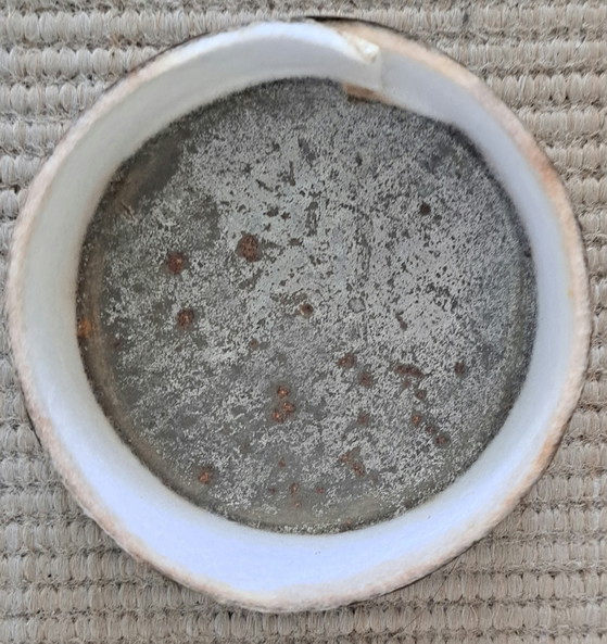 Image 1 of Antikes Apothekerglas aus Glas mit Metalldeckel, sauber