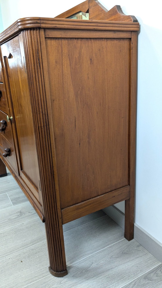 Image 1 of Vintage Mahogany and Mahogany Veneer Sideboard