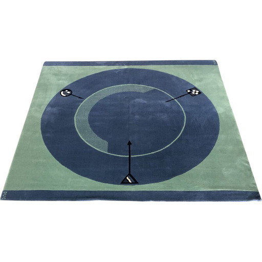 Alfombra vintage de lana "Menos es más" de Christian Duc para Toulemonde Bochart, Francia, 1980