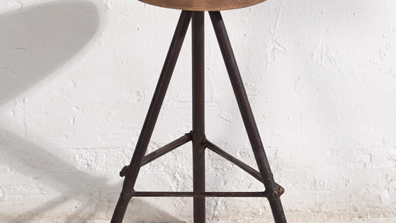 Sgabello rotondo in stile industriale (c.1960) #1 – Sgabelli, Iron, Industrieel (photo 3 of 16)
