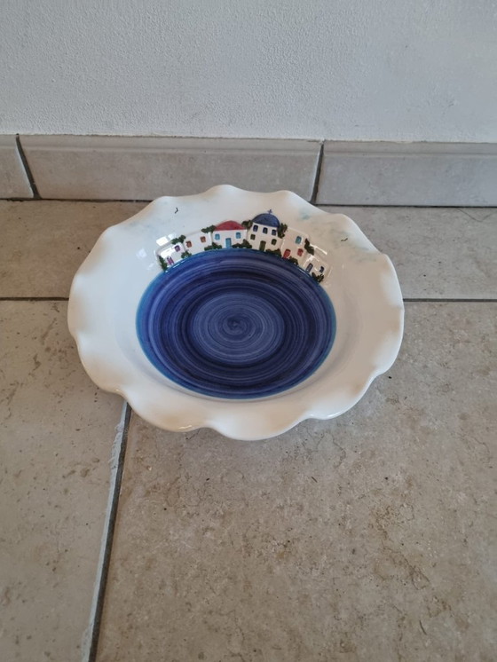 Image 1 of ciotola portafrutta piatto da portata decorazione ceramica greca