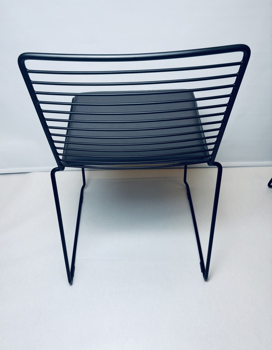 Image 1 of Sedie da pranzo HAY Hee – Set di 10 + 10 cuscini – Nere – Ottime condizioni