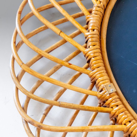 Image 1 of 1x Specchio in bambù Sunburst Mid-Century Modern, Franco Albini, Italia anni '60