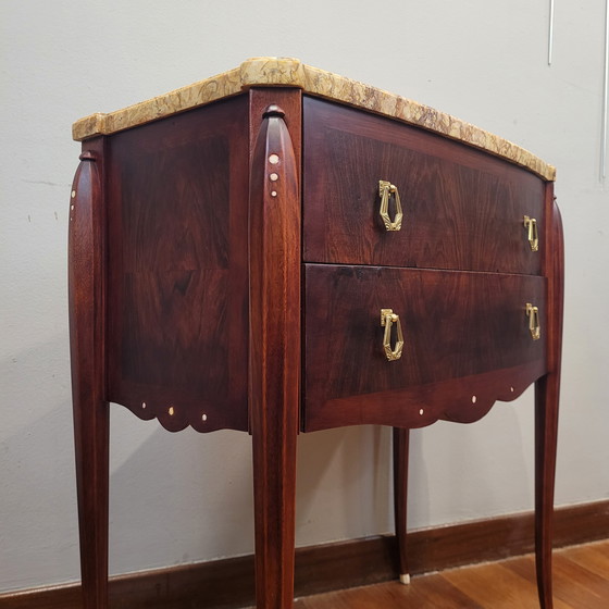 Image 1 of Cómoda Art Déco, Siguiendo J. E. Ruhlmann, Madera Y Hueso, 40’S – Francia
