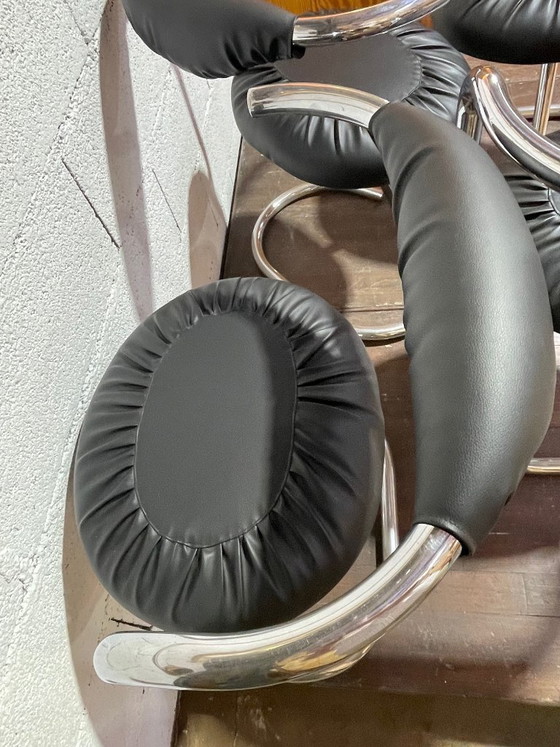 Image 1 of Vintage Cobra-stoelen uit de jaren 70 van Giotto Stoppino