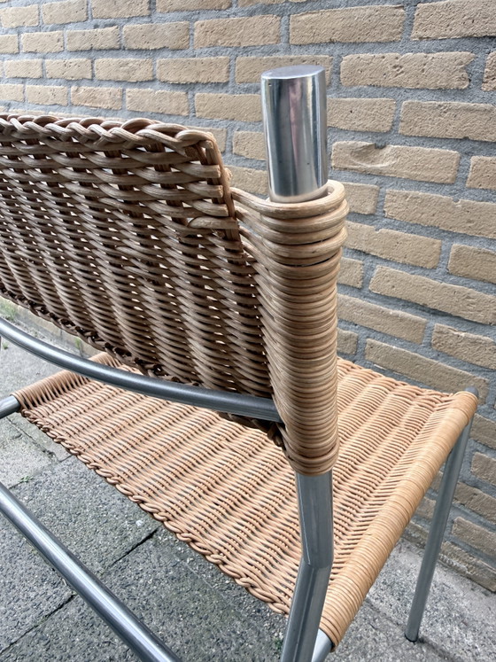 Martin Visser SE 05 | Vintage Design Stoel | Restauratieproject – Spectrum, Eetkamerstoelen, Chrome, Wicker (photo 6 of 10)
