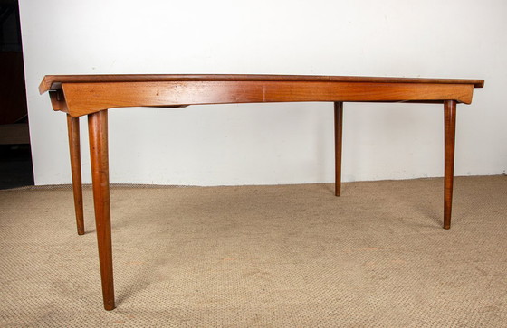 Image 1 of Zeer grote uitschuifbare tafel, 290 cm, van massief teakhout, model 542, van Inger Klingenberg voor France & Son 1960.