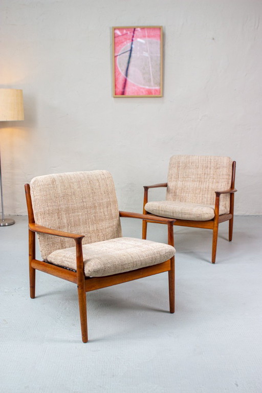 2 poltrone vintage in teak Easy Chair Svend Aage Eriksen danese