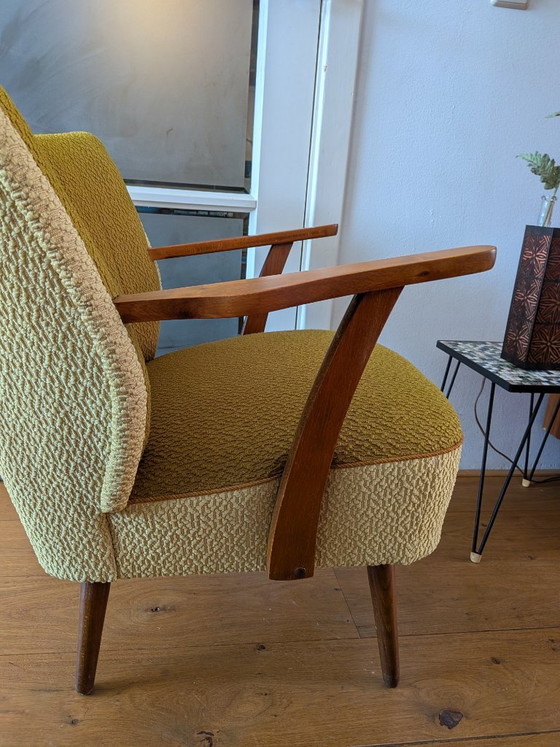 Poltrone vintage di metà secolo - retrò anni '50/'60, Merk onbekend, Tessile, Legno, Blu (foto 8 di 9)